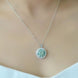 10 Carat Moissanite Pendant Platinum-Plated Necklace