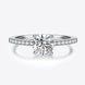1 Carat Moissanite 925 Sterling Silver Side Stone Ring