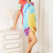 Double Take Tie-Dye V-Neck Twisted Dress