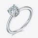 1 Carat Moissanite 925 Sterling Silver Solitaire Ring