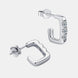 Moissanite 925 Sterling Silver Geometrical Huggie Earrings