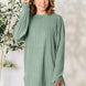 Basic Bae Full Size Ribbed Round Neck Long Sleeve Slit Top