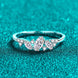 Adored Moissanite Rhodium-Plated Ring