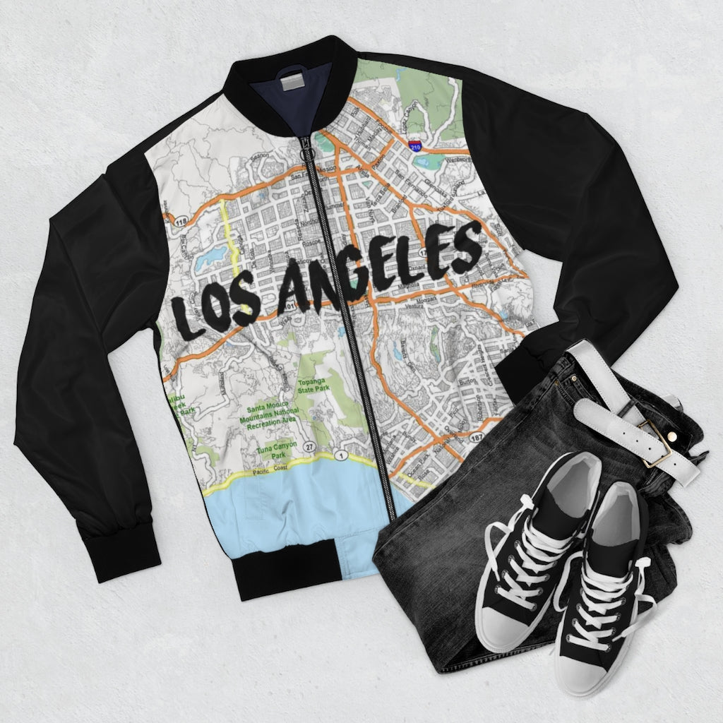 Los Angeles Kimante Black AOP Bomber Jacket