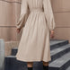 V-Neck Buttoned Slit Dress