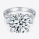 8.6 Carat Moissanite Platinum-Plated Ring