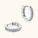 Moissanite 925 Sterling Silver Huggie Earrings