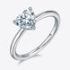 1 Carat Moissanite 925 Sterling Silver Solitaire Ring