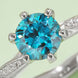 1 Carat Moissanite Contrast 925 Sterling Silver Ring