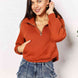 Double Take Half-Zip Long Sleeve Hoodie