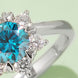 1 Carat Moissanite 925 Sterling Silver Cluster Ring