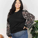 And The Why  Full Size Foil Printed Sleeve Top