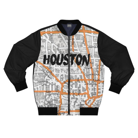Houston Kimante Black AOP Bomber Jacket