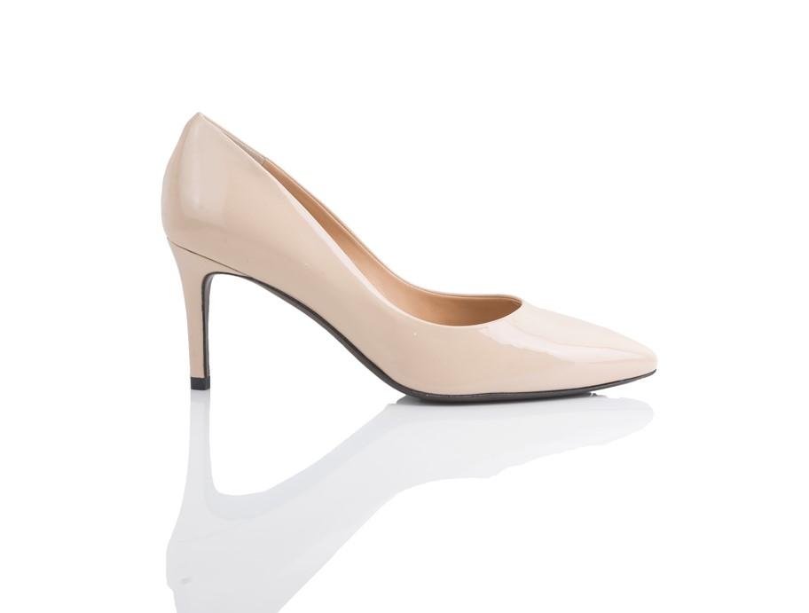 Deborah New Nude Patent by Joan Oloff Shoes