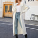 Full Size Collared Open Front Duster Cardigan