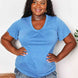 Double Take Ruched V-Neck Short Sleeve T-Shirt