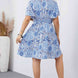 Plus Size Surplice Neck Flutter Sleeve Dress