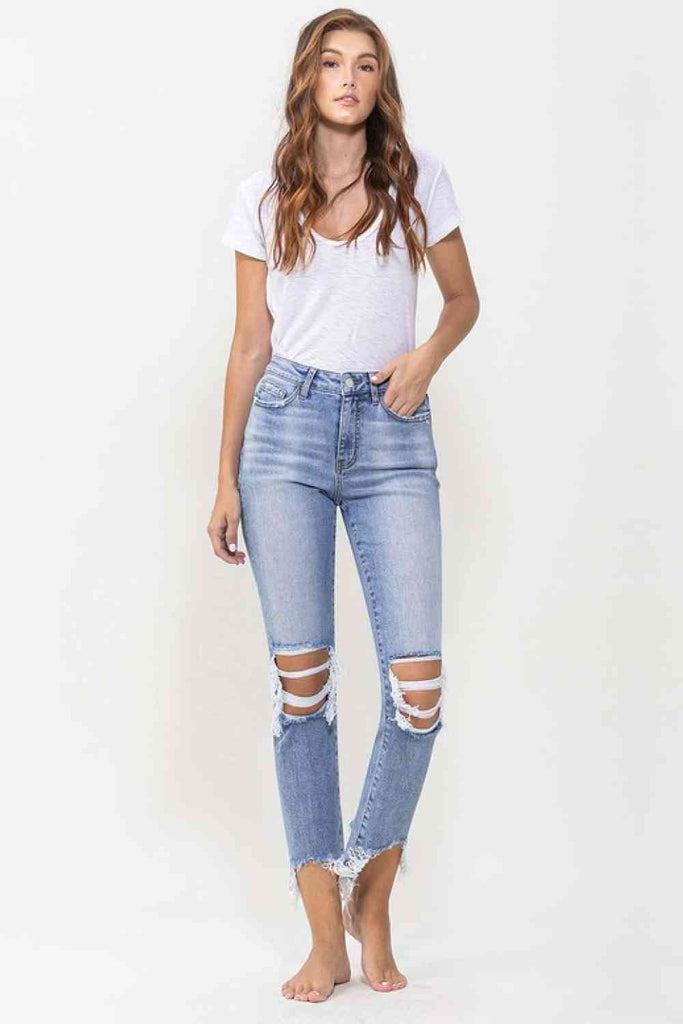 Lovervet Full Size Courtney Super High Rise Kick Flare Jeans