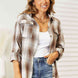 Double Take Plaid Dropped Shoulder Shirt