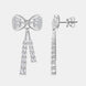1.12 Carat Moissanite 925 Sterling Silver Bow Earrings