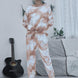 Tie-dye Round Neck Top and Drawstring Pants Lounge Set