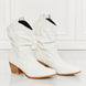 MMShoes Better in Texas Scrunch Cowboy Boots in White