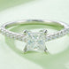 1.21 Carat Moissanite 925 Sterling Silver Side Stone Ring