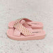 Forever Link Studded Cross Strap Sandals in Blush