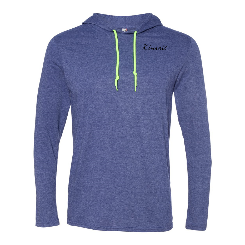 Kimante Black Logo Long Sleeve Hooded T-Shirt - Kimante Discounted Fashionionable clothing 