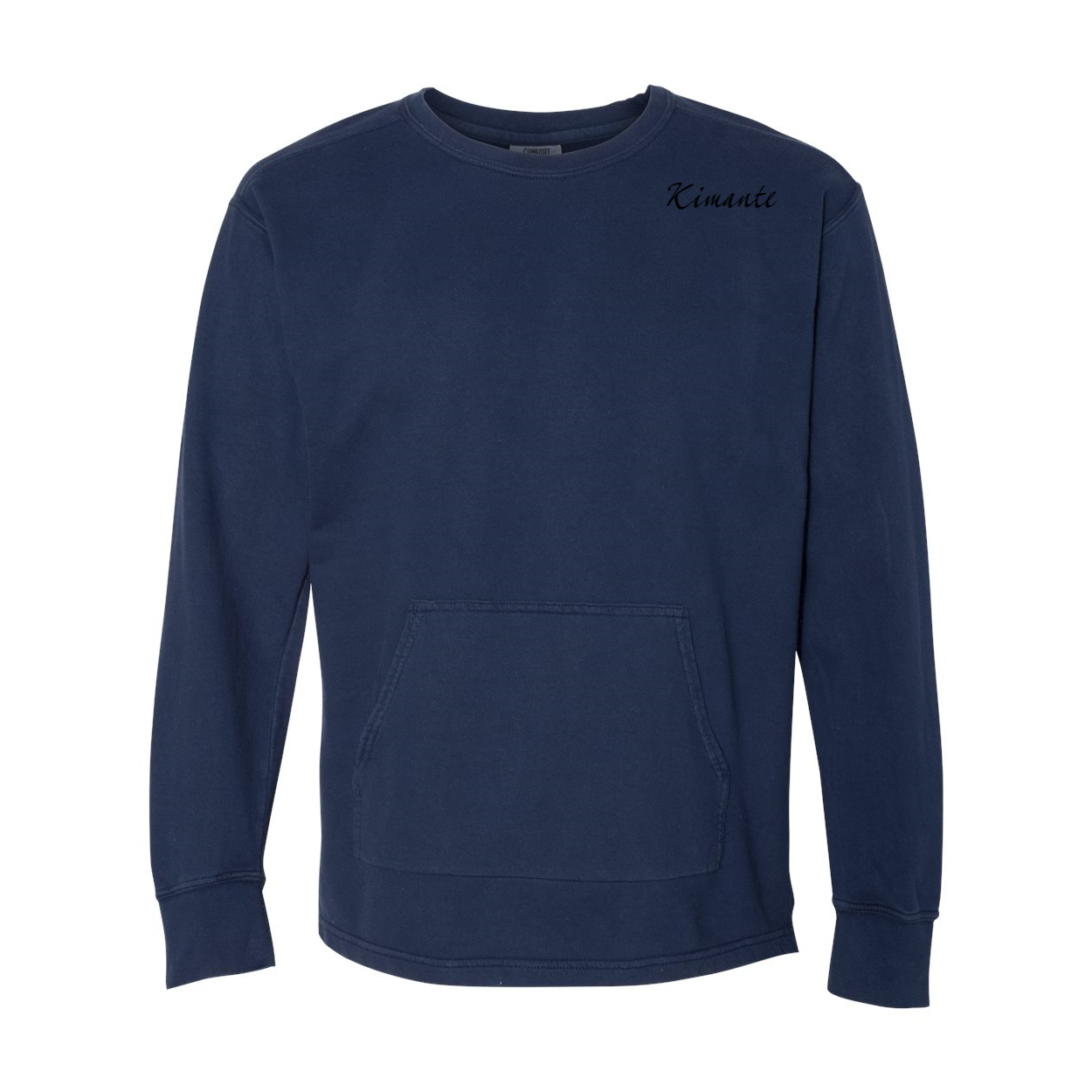 French Terry Kimante Black Logo Crewneck - Kimante Discounted Fashionionable clothing 
