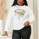 Simply Love Graphic Dropped Shoulder Round Neck Sweatshirt
