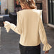 Ruffled V-Neck Flounce Sleeve Shirt