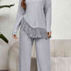 Plus Size Tassel Hem Top and Pants Set