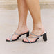 Qupid Level Up Rhinestone Strap Heels