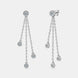1.2 Carat Moissanite Layered Chain Earrings