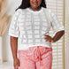 Double Take Ribbed Trim Round Neck Knit Top