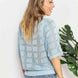 Double Take Ribbed Trim Round Neck Knit Top