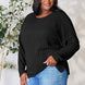 Basic Bae Full Size Ribbed Round Neck Slit T-Shirt