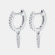 Moissanite 925 Sterling Silver Huggie Drop Earrings