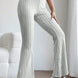 Basic Bae Full Size Ribbed High Waist Flare Pants
