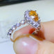1 Carat Moissanite Contrast Teardrop Ring