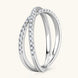 Moissanite 925 Sterling Silver Crisscross Ring