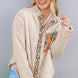 Leopard Snap Down Pocketed Collared Neck Jacket