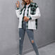 Plaid Collared Neck Button Down Jacket