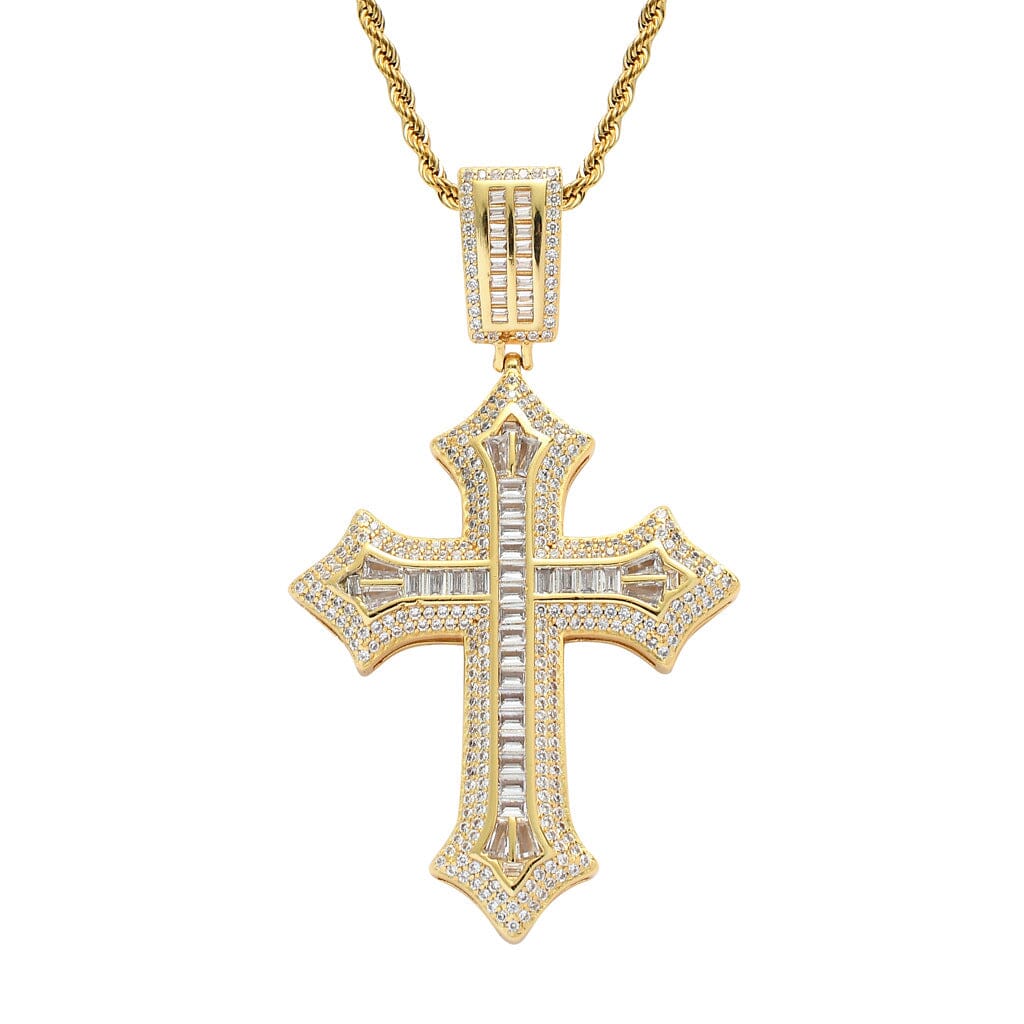 Forever Love Cross Pendant 14K Gold Plated by Bling Proud | Urban Jewelry Online Store