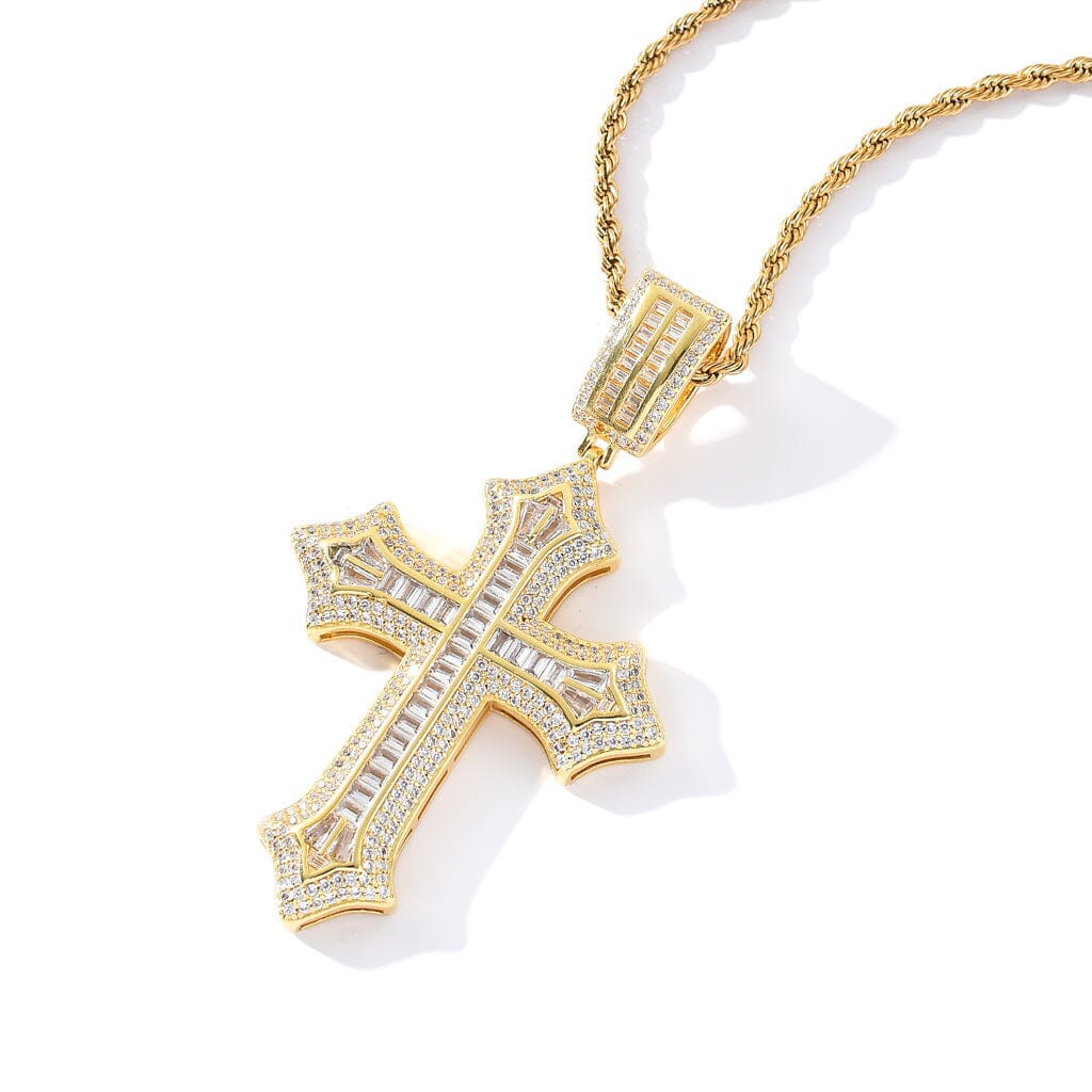 Forever Love Cross Pendant 14K Gold Plated by Bling Proud | Urban Jewelry Online Store