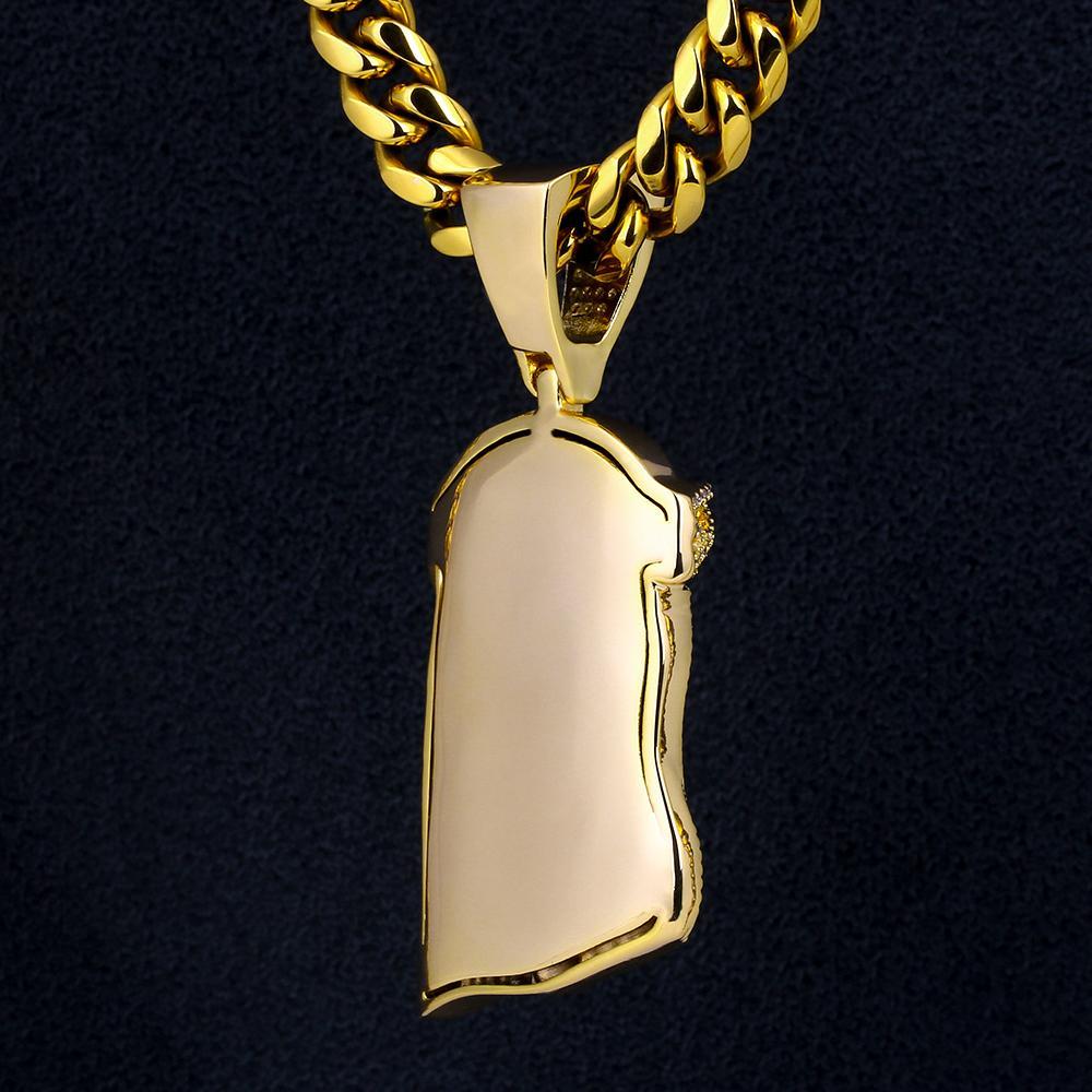 Iced Jesus Pendant 14K Gold Plated by Bling Proud | Urban Jewelry Online Store