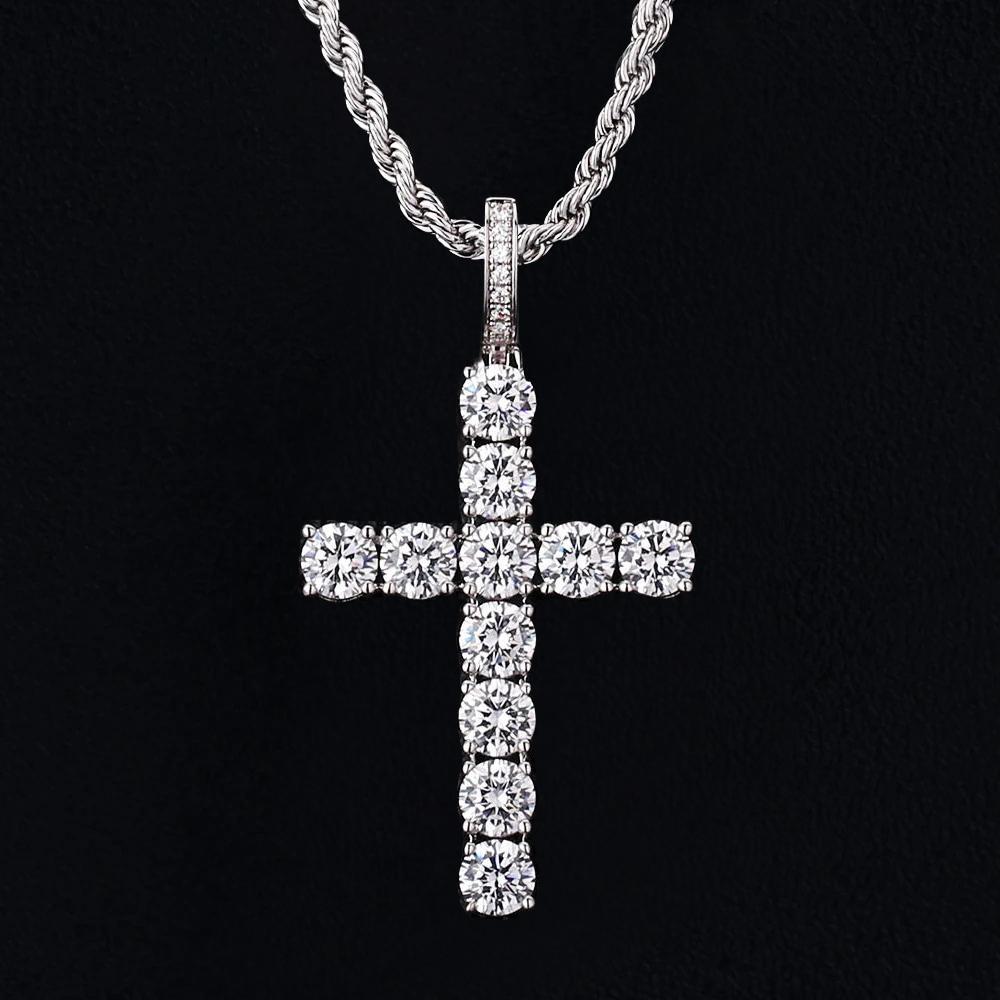 Iced Out Cross Pendant White Gold Plated by Bling Proud | Urban Jewelry Online Store