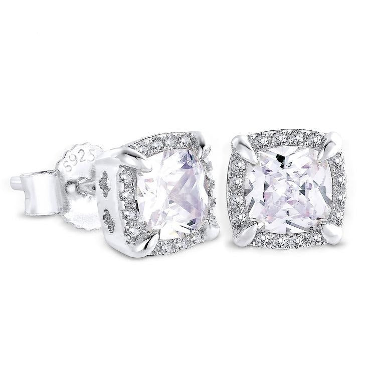 Iced Out Square Stud Diamond Earrings by Bling Proud | Urban Jewelry Online Store