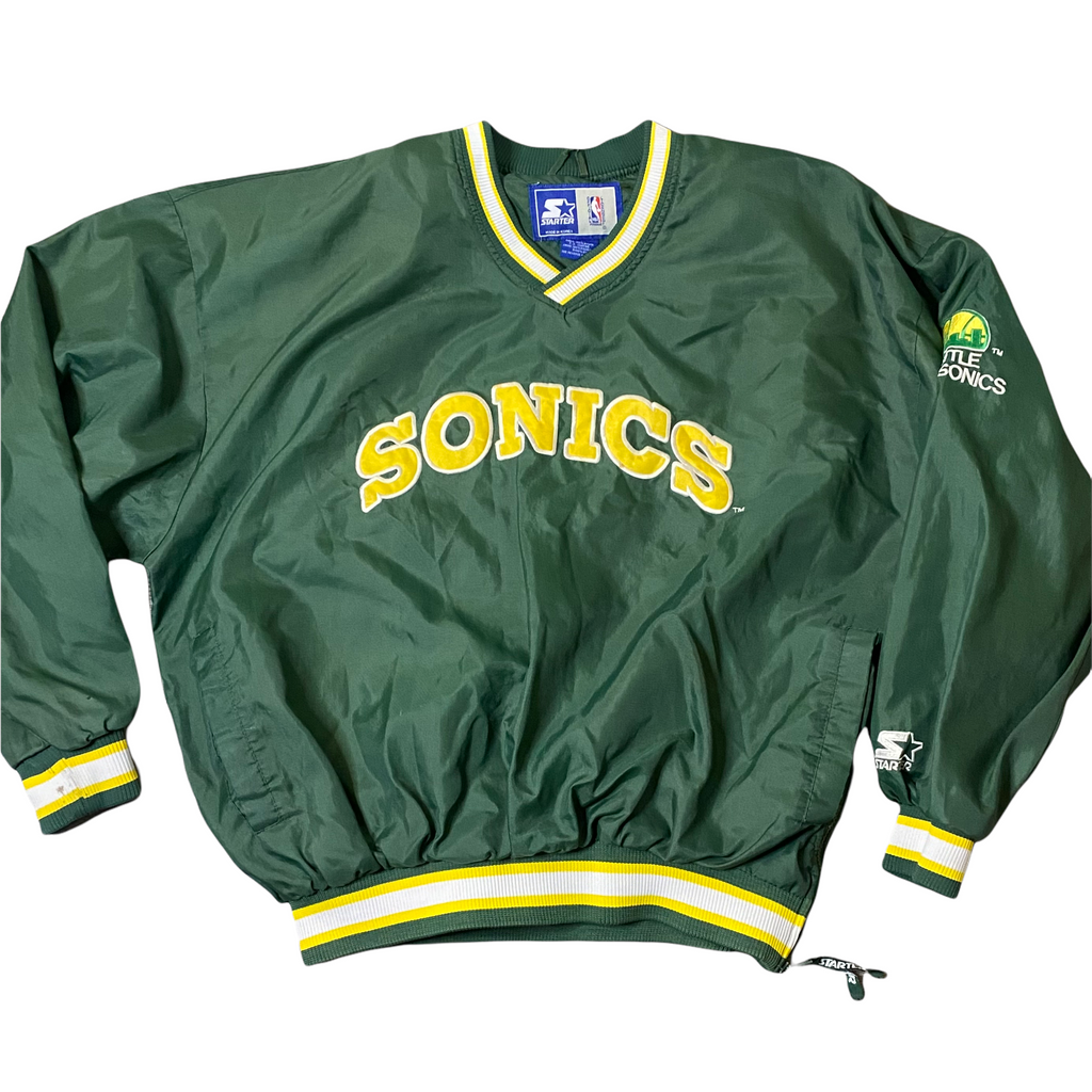 Vintage 1975-1993 Seattle SuperSonics Pullover Warmup Starter Jacket - XXL by Rad Max Vintage